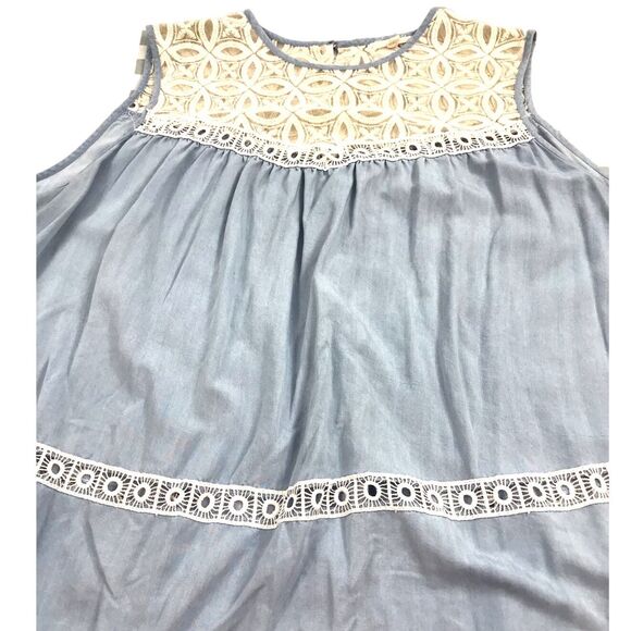 Hint of Mint Sleeveless Lace Top Oversized Relaxed Top shirt Size 3X - Picture 3 of 9